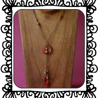 Sautoir "Red Amérindien"