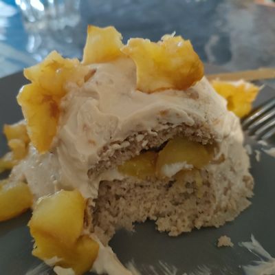 Bowlcake aux pommes ganache spéculoos 