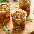 Crumble de tomates et de courgettes