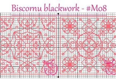 Grille biscornu blackwork #M08