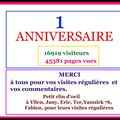 Premier anniversaire de ce blog Havrais