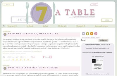 Blog de cuisine "7 à table"