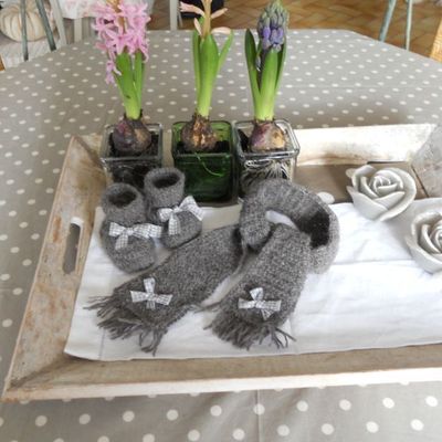 Petits chaussons de naissance