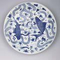 A Chinese porcelain blue and white saucer dish. Kangxi, circa 1680.