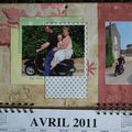 La page " AVRIL " de mon calendrier 2011.....