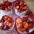 Verrines de fromage blanc aux fruits rouges