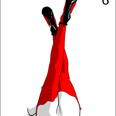 talons et pose très sensuelle