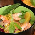 SALADE FOLLE AU SAUMON ET AUX CREVETTES