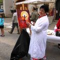 Andrée réalisera des tableaux devant le public ,