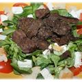 Salade de mâche aux foies de volaille
