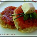 Tarte tatin de tomates et glace à la moutarde