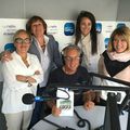 Radio, stylo, promo pour "Les Géants d'Olympie"