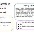 Carnet de bord, du 16 au 22 juin 2021