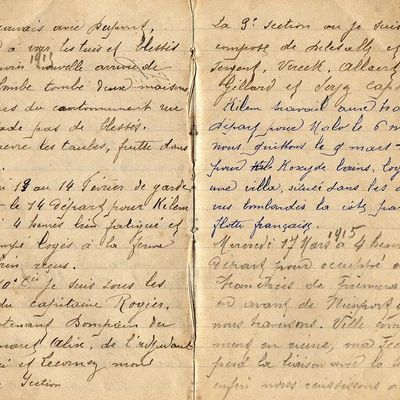 Guerre 14-18 : Carnet de Poilu - Pages 4 et 5