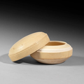 A straw-glazed pottery cosmetic box, Song dynasty (960-1279)