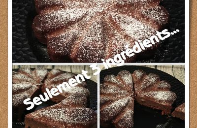 gâteau au chocolat avec seulement 3 ingrédients