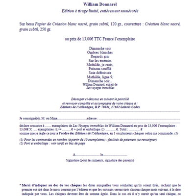 COMMANDER LE LIVRE / ORDER THE BOOK