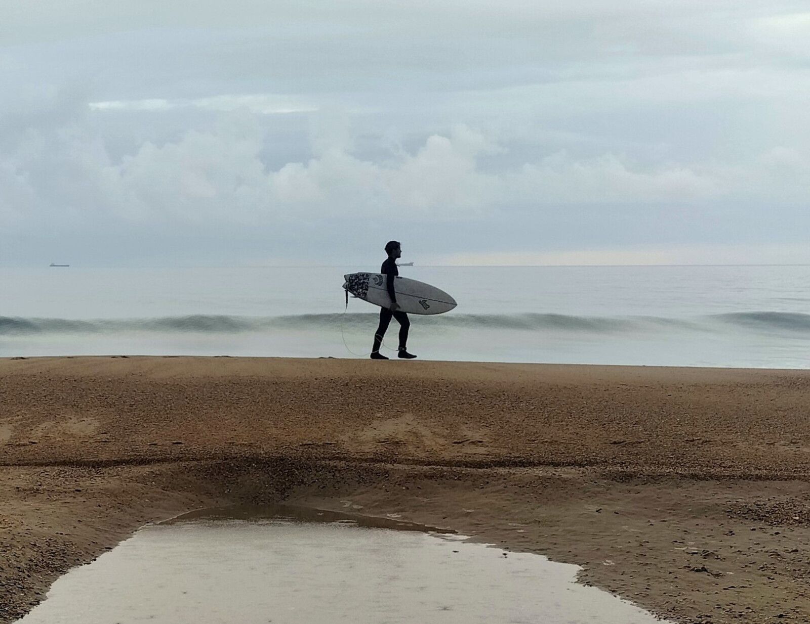 Tarnos, plage du métro, surfeur, mars 2025. (40)