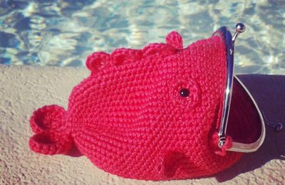 Porte-monnaie Poisson Rouge au Crochet 