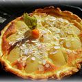 Tarte aux poires, crème amande coco