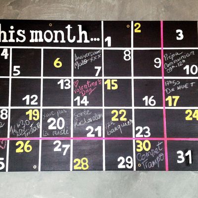 Idée déco du lundi : le planning familial mensuel