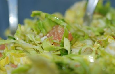 Salade de chou pointu au pamplemousse