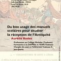 La réception de l'Antiquité