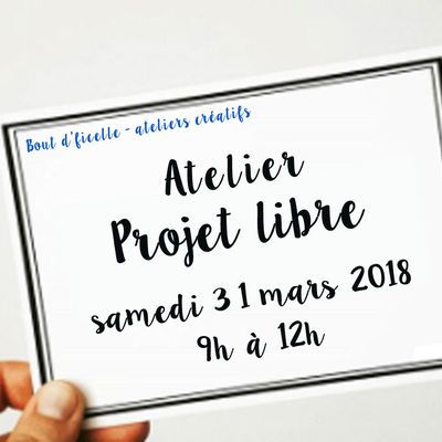Atelier couture - projet libre - samedi 31 mars 2018 