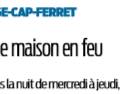 Incendie d'habitation
