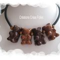 Collier ourson choco noir & lait