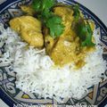 Spicy coconut chicken thai curry et mon riz a la badiane!!