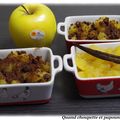 POMME COMPOTEE, CRUMBLE DE PAIN D'EPICES