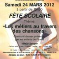 Fête scolaire le samedi 24 mars 2012 (salle CALVA d'Harmignies)