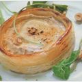 Vol-au-vent crottin de chavignol / noisettes 