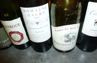 Joue de boeuf confite et deux vins, Léandre-Chevalier 2002 et la Muntada 2003 de Gauby