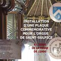 Orgue de Saint-Sulpice, inauguration d'une plaque commémorative le 15 septembre