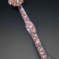 A very rare and finely painted enamel ruyi scepter, 18th century