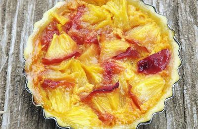 Tartelettes aux nectarines et sa crème d’abricots