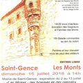 Saint-Gence le 15 juillet 2018, rdv au village des Monts !