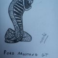 Draw-logo ford mustang