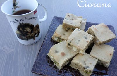 Blondies à la pistache et chocolat blanc