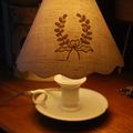 Petites lampes bougeoir porcelaine 