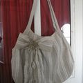 Sac à main toile à matelas et lin Méga -Réf Créasac-n°03