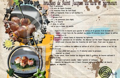 BOUCHEES DE SAINT-JACQUES LARD ET PARMESAN