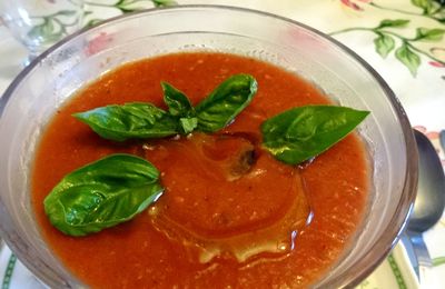 GASPACHO DE TOMATES et POIVRONS ROUGE