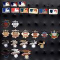 MLB logo baseball pin collection with AL and NL pins