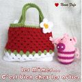Serial Crocheteuse 164 : sac petite fille et cadre au crochet à la fraise