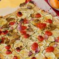 Tarte fine aux courgettes et fromage blanc