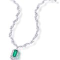 An emerald and diamond necklace, Harry Winston