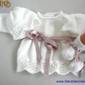 TUTO 013 - tricot bb, explications PDF trousseau bebe fille complet laine fait main 